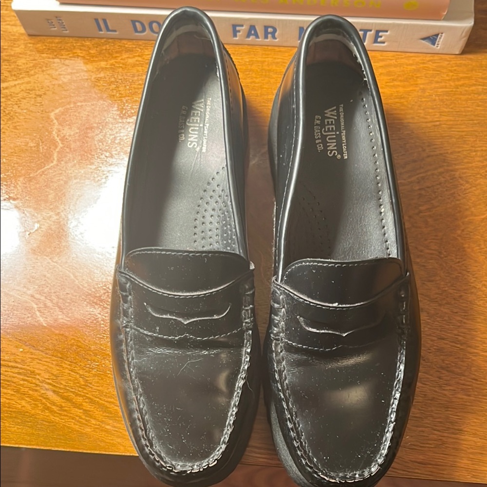 G.H. Bass & Co. Black Weejuns Classic Penny Loafers